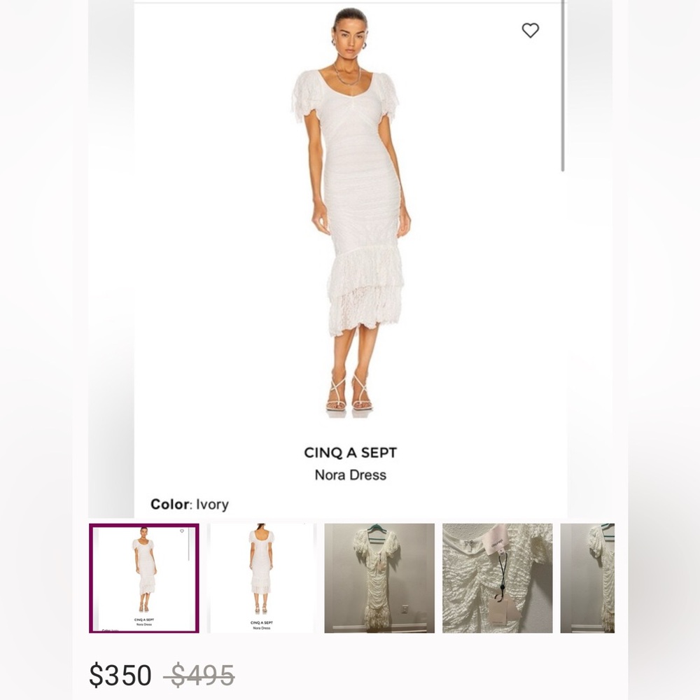 Y2K Romantic Vintage Victorian Boho Western Style Ivory Sheath Ruffled Dress - Picture 2 of 14